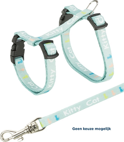 Trixie Kittentuig Junior Met Riem Kitty Cat Assorti 21-33X0,8 Cm / 120 Cm