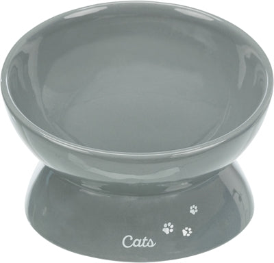 Trixie Voerbak Kat Xxl Keramiek Verhoogd Grijs 350 Ml 17 Cm