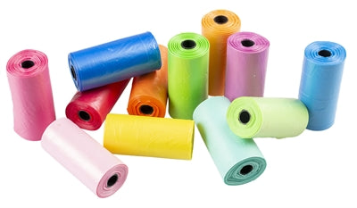 Merkloos Poopi-Dog Poepzakjes Regenboog Kleuren 12X15 St