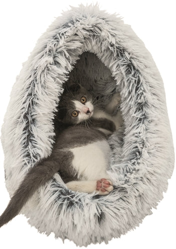 Trixie Kattenmand Iglo Harvey Grijs / Wit-Zwart 41X35X26 Cm
