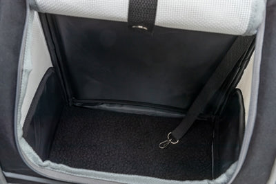 Trixie Hondentas Rugtas Chloe Lichtgrijs / Zwart 39X27X43 Cm