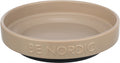 Trixie Be Nordic Voerbak Kat Keramiek / Rubber Taupe 16 Cm