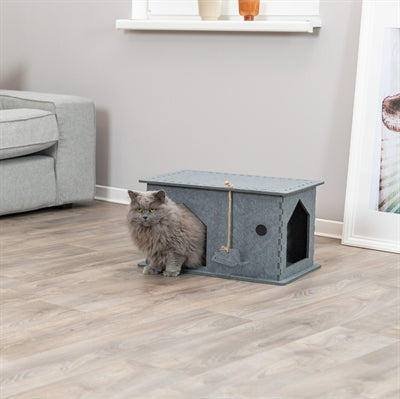 Trixie Kattenmand Huis Lene Vilt Grijs 54X30X35 Cm
