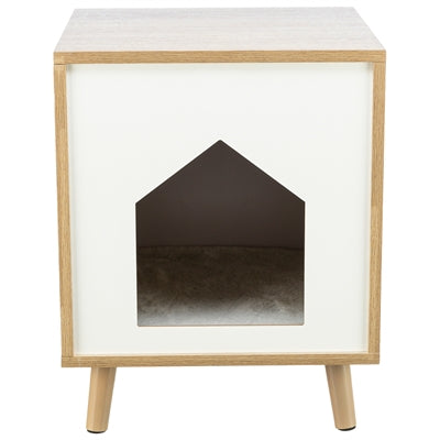 Trixie Kattenmand Huis Isa Houtlook Lichtbruin / Wit 40X40X50 Cm