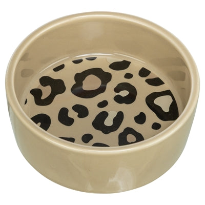 Trixie Voerbak / Drinkbak Leo Kat Keramiek Panterprint Assorti 12 Cm 300 Ml