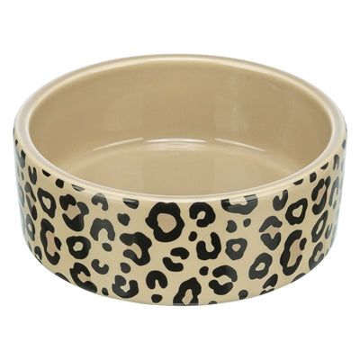 Trixie Voerbak / Drinkbak Leo Kat Keramiek Panterprint Assorti 12 Cm 300 Ml