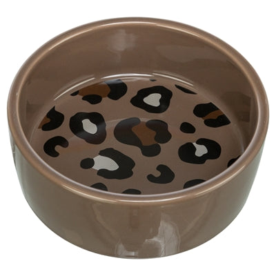 Trixie Voerbak / Drinkbak Leo Kat Keramiek Panterprint Assorti 12 Cm 300 Ml