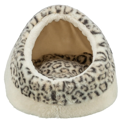 Trixie Kattenmand Iglo Leo  Soft Pluche Creme / Panterprint 35X41X26 Cm