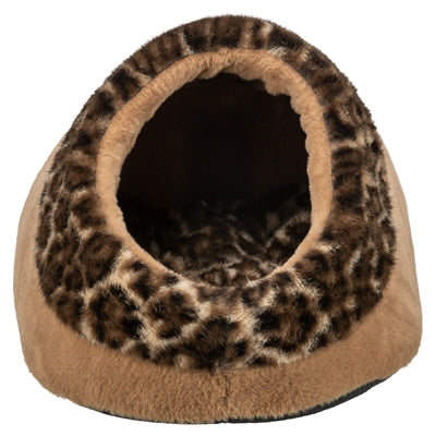 Trixie Kattenmand Iglo Leo  Soft Pluche Bruin / Panterprint 35X41X26 Cm