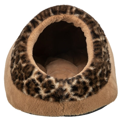 Trixie Kattenmand Iglo Leo  Soft Pluche Bruin / Panterprint 35X41X26 Cm