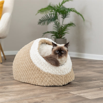 Trixie Kattenmand Iglo Kaline Mio Lichtbruin / Creme 35X41X26 Cm