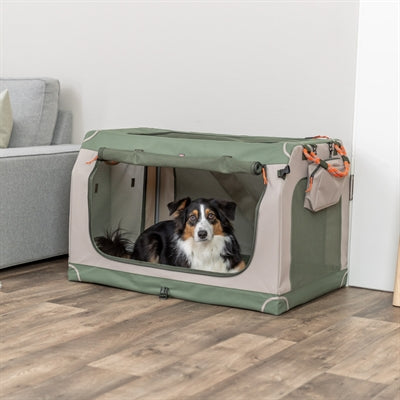 Trixie Kennel Comfy Bench Stof / Reismand Olijfgroen / Beige
