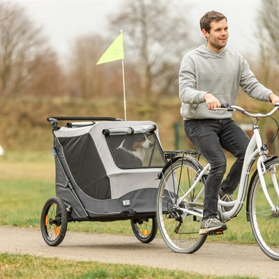 Trixie Fietskar Opvouwbaar Snelvouw Functie Tot 45Kg Grijs Xl 87,5X93/150X97 Cm
