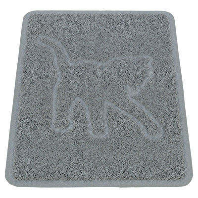 Trixie Kattenbakmat Kattensilhouet Pvc Lichtgrijs 48X35 Cm